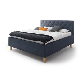 Ciemnoniebieskie łóżko dwuosobowe Meise Möbel San Remo, 160x200 cm