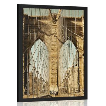 Plakat most Manhattan w New York - 40x60 silver