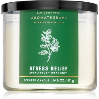 Bath & Body Works Stress Relief Eucalyptus & Spearmint świeczka zapachowa 411 g