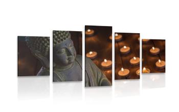 5-częściowy obraz Budda pełen harmonii - 100x50