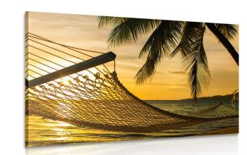 Obraz hamak na plaży - 90x60