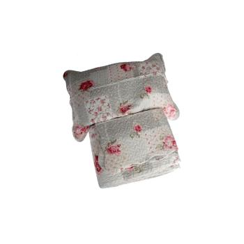 Biało-szara narzuta na łóżko dwuosobowe 230x250 cm – Dakls