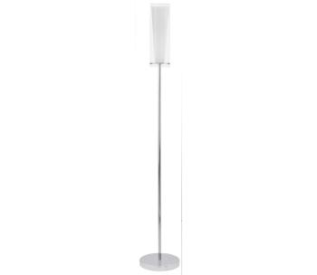 EGLO 89836 - Lampa podłogowa PINTO 1 x E27/60W biały/opalone szkło