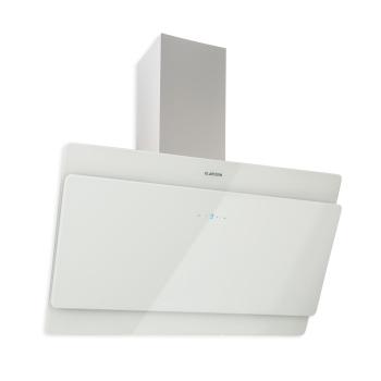 Klarstein Aurica 90, okap kuchenny, 90 cm, 610 m³/h, LED, panel dotykowy, szkło, kolor biały