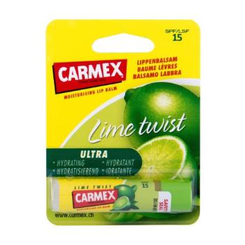 Carmex Ultra Moisturising Lip Balm Lime Twist SPF15 4,25 g balsam do ust dla kobiet Uszkodzone opakowanie