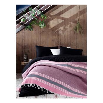 Różowa bawełniana narzuta na łóżko EnLora Home Anna Yatak Örtüsü, 220x240 cm
