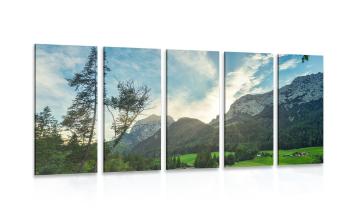 5-częściowy obraz piękne życie w górach - 200x100