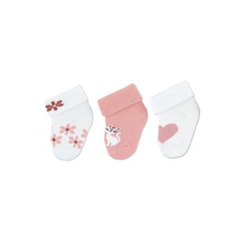 Sterntaler First Baby Socks 3-Pack Flowers White