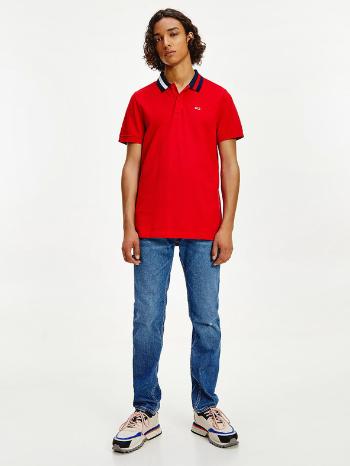 Tommy Jeans Polo Koszulka Czerwony