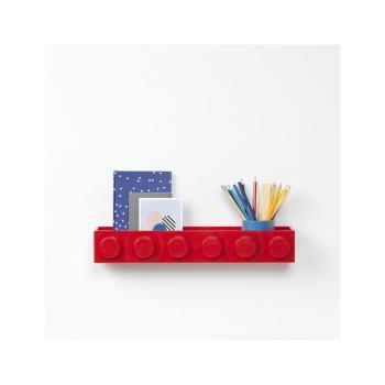 Dziecięca czerwona półka ścienna LEGO® Sleek