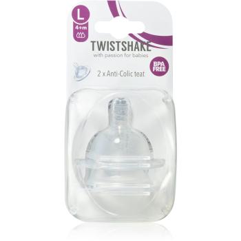 Twistshake Anti-Colic Teat smoczek do butelki Large 4m+ 2 szt.