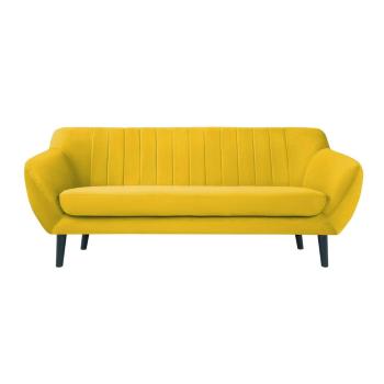 Żółta aksamitna sofa Mazzini Sofas Toscane, 188 cm