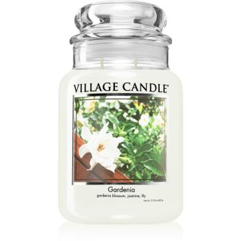 Village Candle Gardenia świeczka zapachowa (Glass Lid) 602 g
