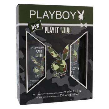 Playboy Play It Wild zestaw Deodorant 75ml + 250ml Żel pod prysznic dla mężczyzn Uszkodzone pudełko