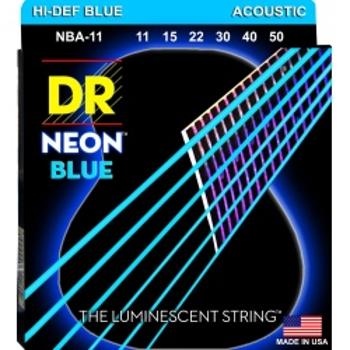 Dr Nba 11-50 Neon Blue Struny Gitara Akustyczna