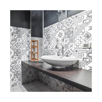 Zestaw 24 naklejek ściennych Ambiance Wall Decal Cement Tiles Azulejos Micalina, 15x15 cm