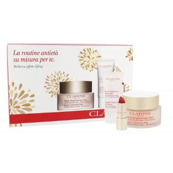 Clarins Extra-Firming zestaw Daily Skin Care 50 ml + Gentle Foaming Cleanser 30 ml + Cosmetic Bag + Moisturizing Long-Wearing Lipstick 1,5 g 742 W