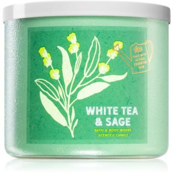 Bath & Body Works White Tea & Sage świeczka zapachowa 411 g