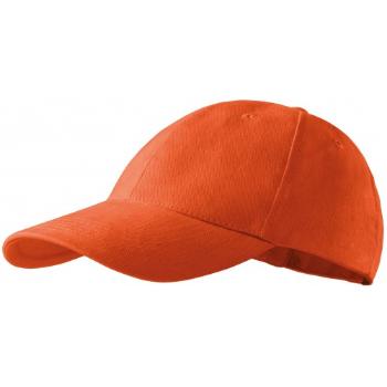 6-panelowa czapka z daszkiem, pomarańczowy, nastawny