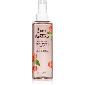 Oriflame Love Nature Organic Mint & Raspberry odświeżający spray do ciała o zapachu malin 200 ml