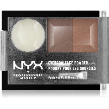 NYX Professional Makeup Eyebrow Cake Powder paleta do regulacji brwi odcień 05 Brunette 2.65 g