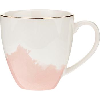 Zestaw 2 różowo-białych porcelanowych kubków do kawy Westwing Collection Rosie