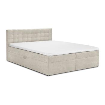 Beżowe łóżko dwuosobowe Mazzini Beds Jade, 180x200 cm