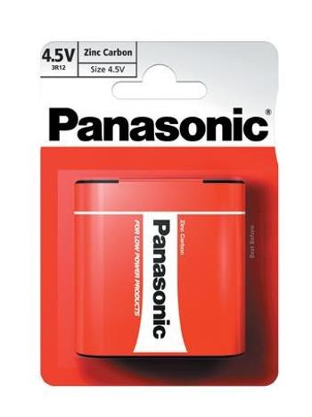 Baterie cynkowo-węglowe PANASONIC Czerwone cynkowe 3R12RZ / 1BP Płaskie 4,5 V (blister 1 szt.)