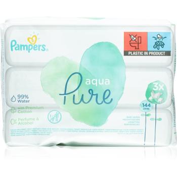 Pampers Aqua Pure chusteczki nawilżające dla dzieci 3x48 szt.