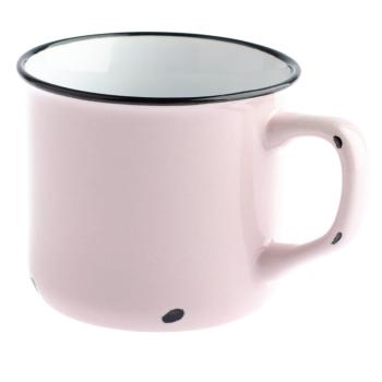 Jasnoróżowy ceramiczny kubek Dakls Story Time Over Tea, 230 ml