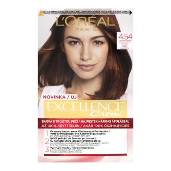 L'Oréal Paris Excellence Creme Triple Protection 48 ml farba do włosów dla kobiet 4,54 Natural Dark Copper Mahogany