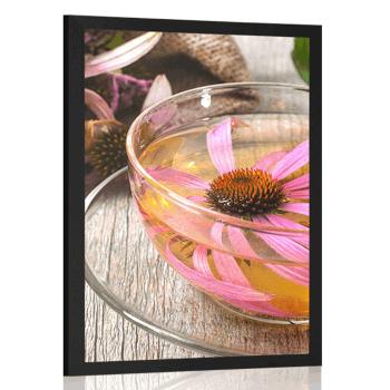 Plakat filiżanka herbaty ziołowej - 40x60 black