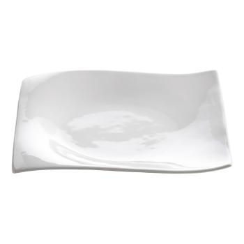 Biały porcelanowy talerz deserowy Maxwell & Williams Motion, 20x20 cm