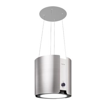 Klarstein Skyfall Smart, okap kuchenny, Ø 45 cm, tryb recyrkulacyjny, 402 m³/h, LED, stal nierdzewna, kolor srebrny