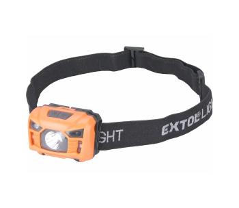 Extol - LED Czołówka z czujnikiem LED/3W/1200 mAh/3,7V pomarańczowa/czarna