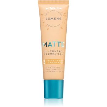 Lumene Nordic Makeup Matte podkład - fluid do skóry tłustej i mieszanej odcień 3 Fresh Apricot 30 ml