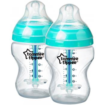 Tommee Tippee C2N Closer to Nature Advanced butelka dla noworodka i niemowlęcia podwójne opakowanie antykolkowy 0m+ 2x260 ml