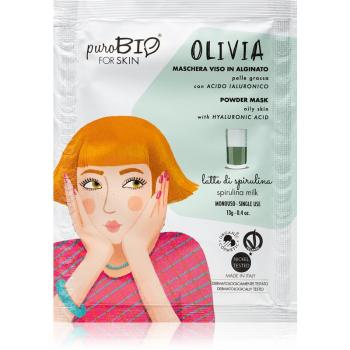 puroBIO Cosmetics Olivia Spirulina Milk maska złuszczająca w proszku 13 g