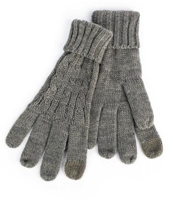Zimowe rękawiczki dotykowe dla kobiet - szara - Rozmiar uniwersalny