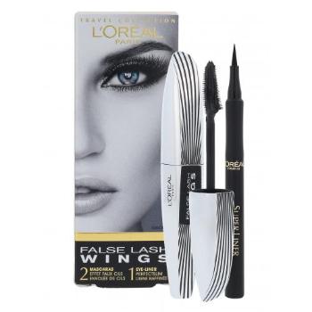 L'Oréal Paris False Lash Wings zestaw Tusz do rzęs 2 x 7 ml + Eyeliner Super Liner Perfect Slim 6 ml Intense Black dla kobiet Black