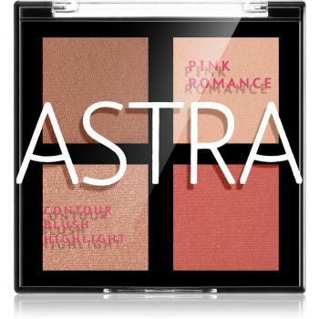 Astra Make-up Romance Palette paletka do konturowania twarzy do twarzy odcień 02 Pink Romance 8 g