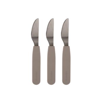 Filibabba Nóż silikonowy 3-Pack - Warm Grey