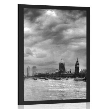 Plakat wyjątkowy Londyn w czerni i bieli - 40x60 white