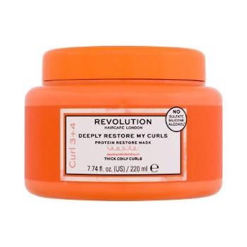 Revolution Haircare London Curl 3+4 Deeply Restore My Curls Protein Restore Mask 220 ml maska do włosów dla kobiet