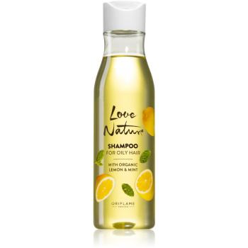 Oriflame Love Nature Organic Lemon & Mint szampon dogłębnie oczyszczający do włosów przetłuszczających 250 ml