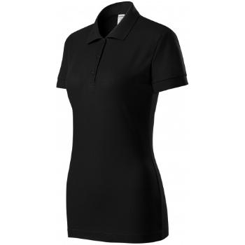 Damska dopasowana koszulka polo, czarny, XL