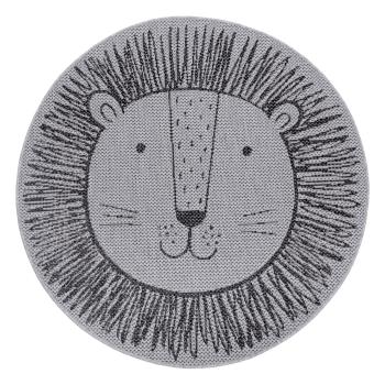 Szary dywan dla dzieci Ragami Lion, ø 120 cm