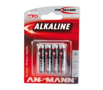 Ansmann 09630 LR03 AAA RED - 4 sztuki baterie alkaliczne 1,5V