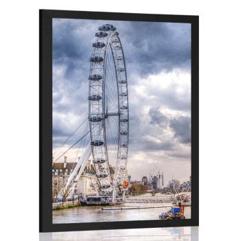 Plakat wyjątkowy Londyn i Tamiza - 30x45 silver