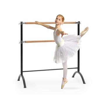 KLARFIT Barre Anna podwójny drążek baletowy wolnostojący 110 x 113 cm 2 x 38 mm Ø